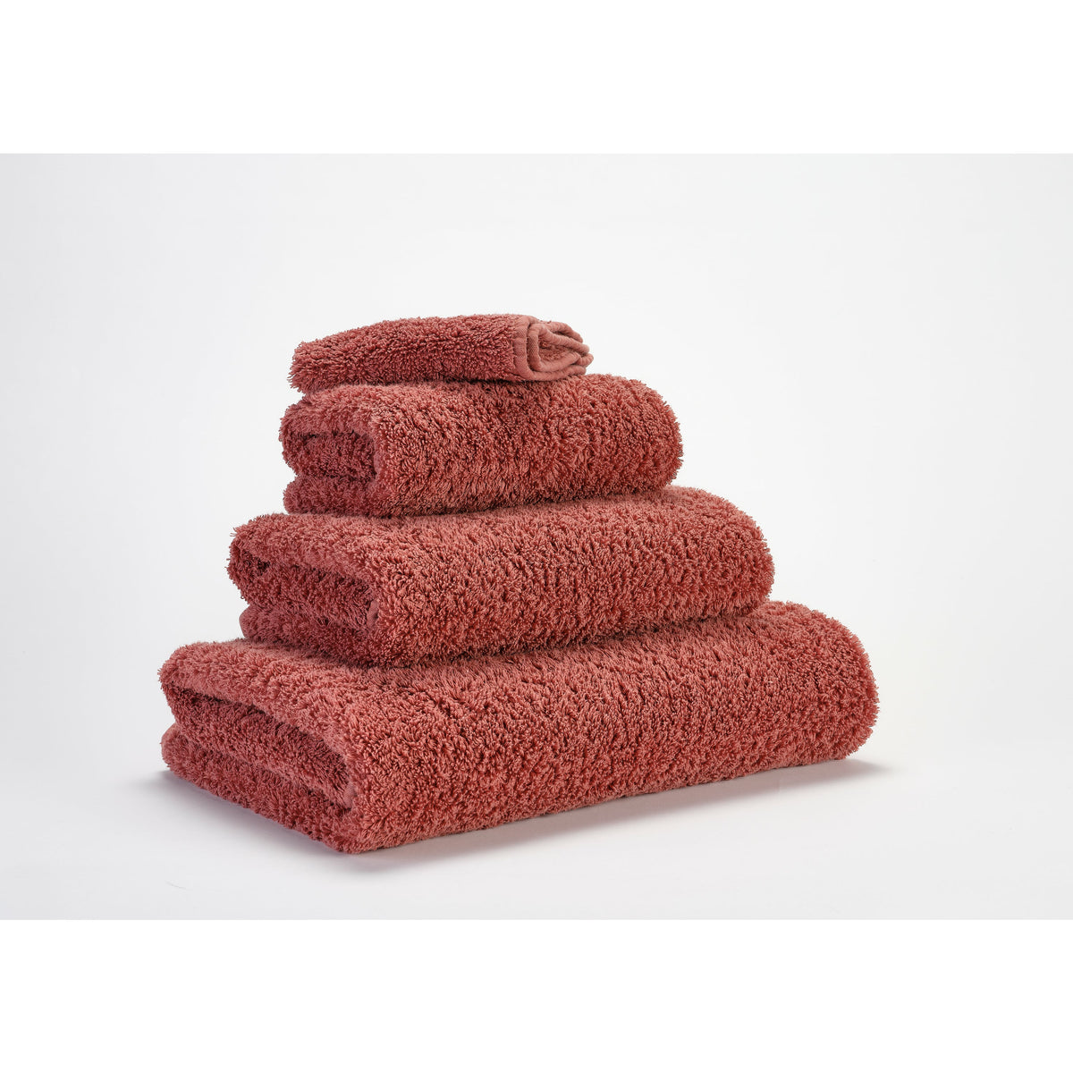 Abyss Super Pile Bath Towels Sedona Fine Linens Stack Slanted