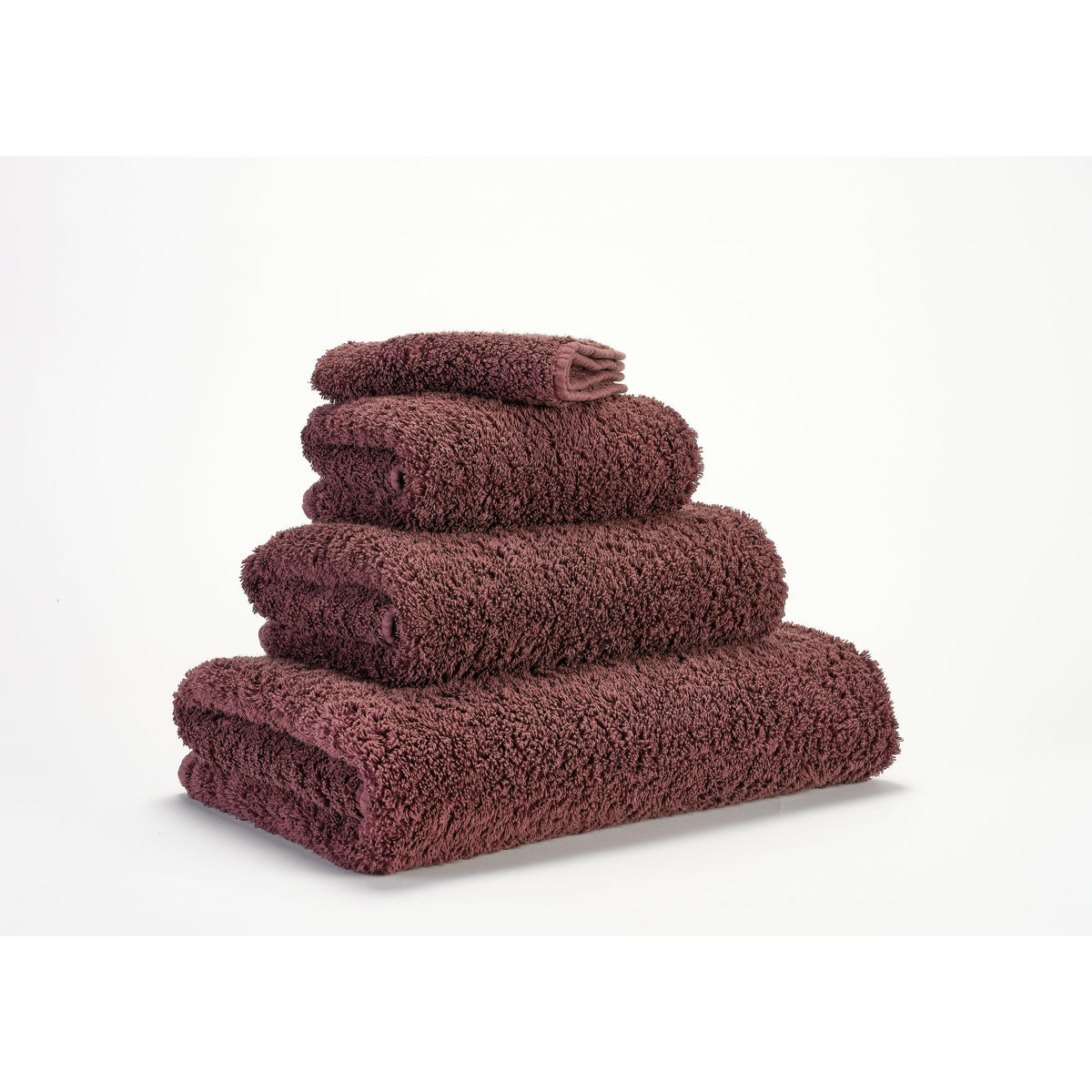 Abyss Super Pile Bath Towels Vineyard Fine Linens Stack Slanted
