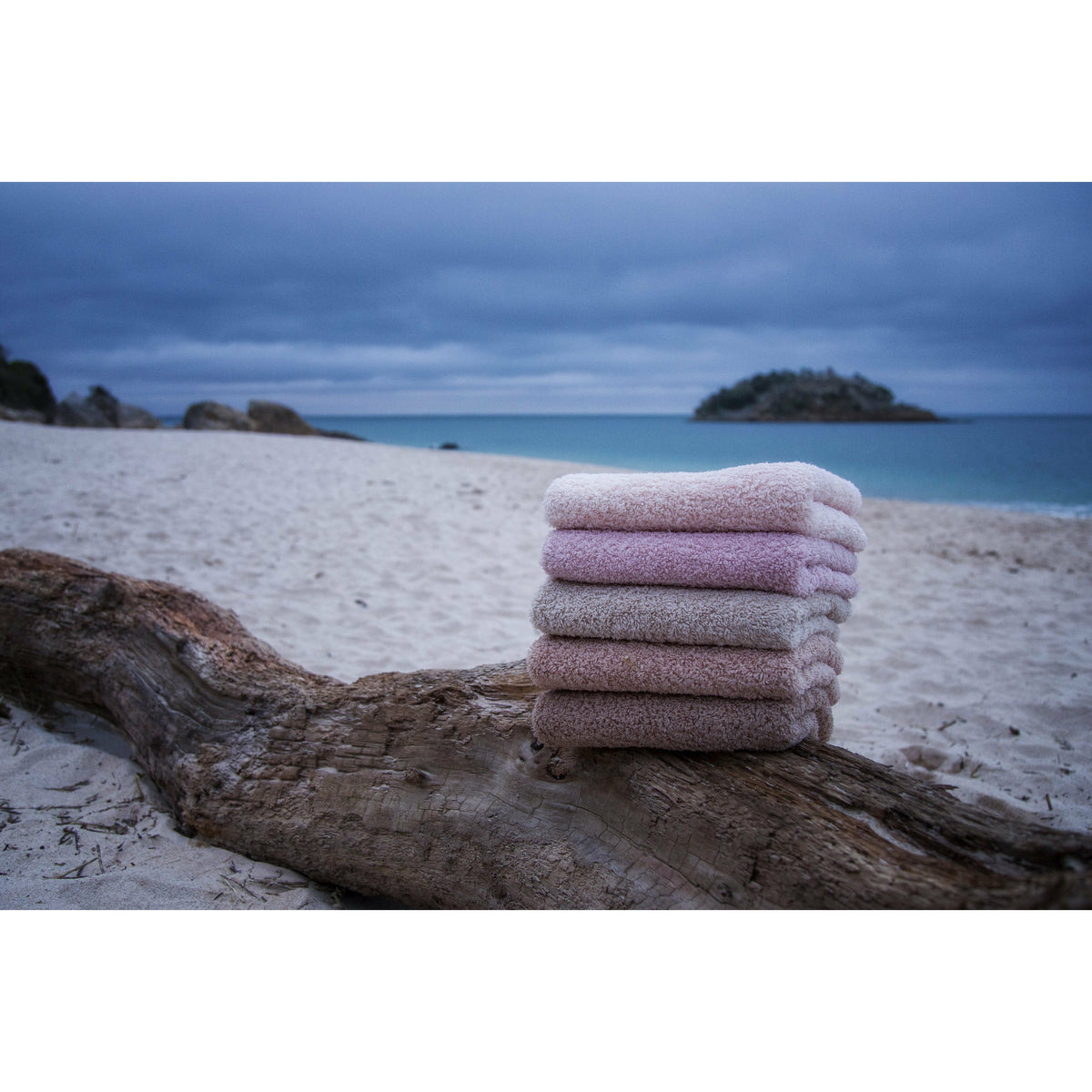 Abyss Super Pile Bath Towels On Log Fine Linens