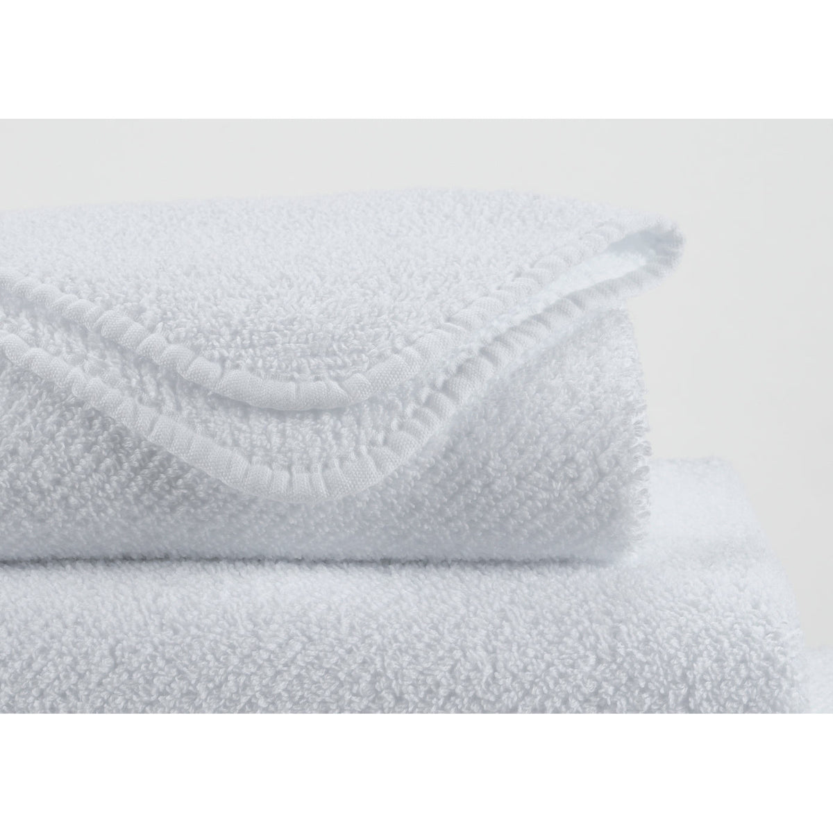Abyss Super Twill Bath Towels Close Up White (100) Fine Linens