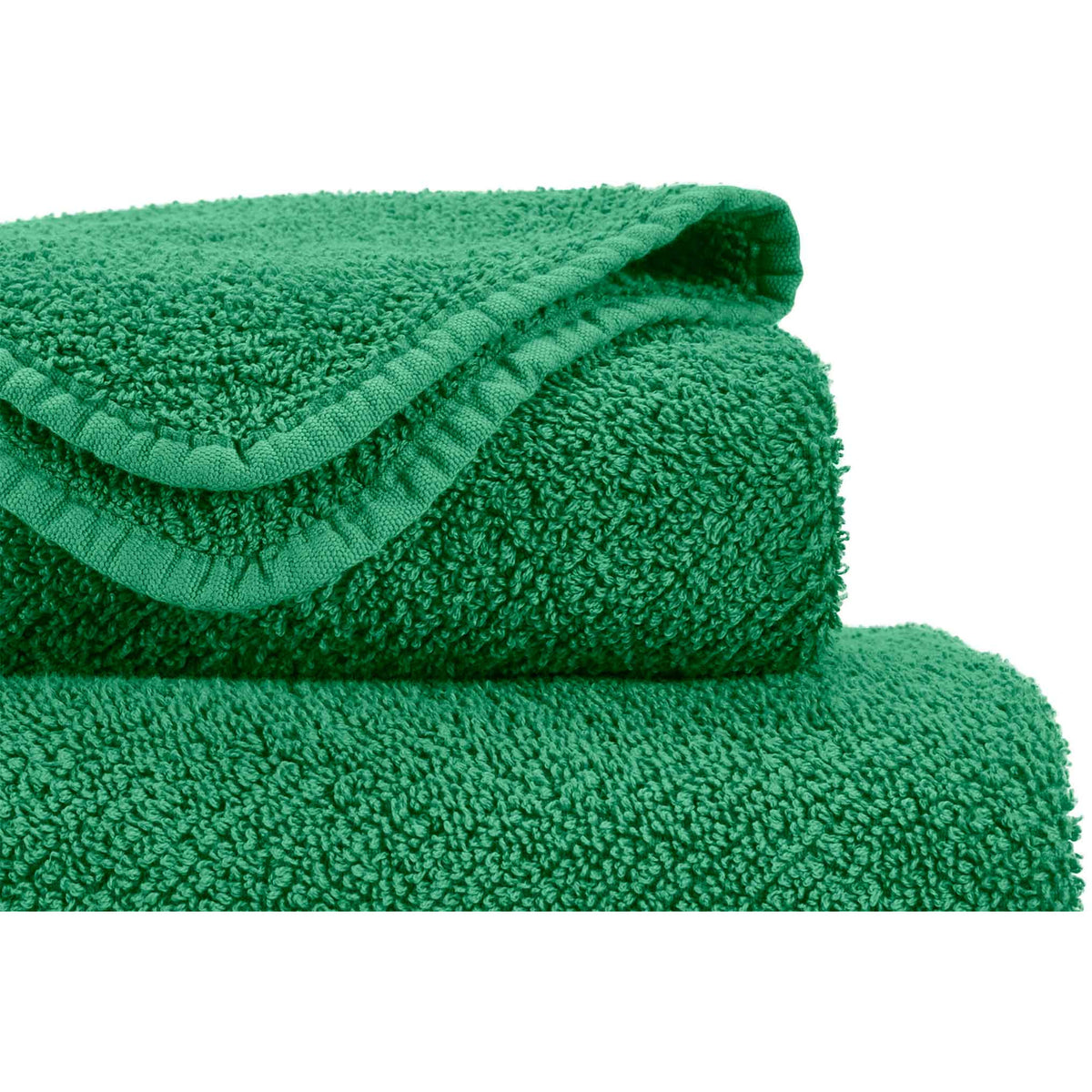 Abyss Twill Bath Towels Close Up Emerald (230) Fine Linens