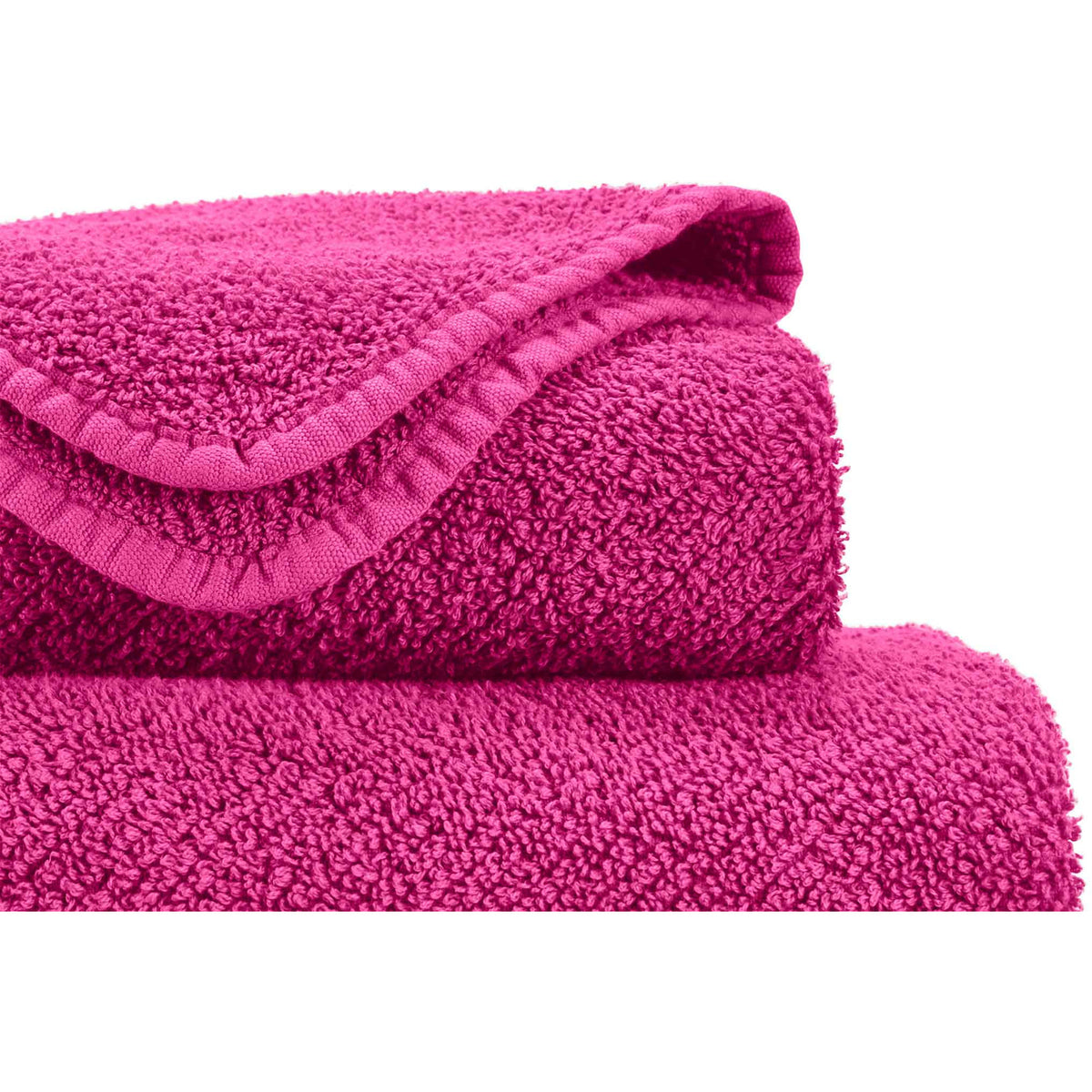 Abyss Twill Bath Towels Close Up Happy Pink Fine Linens