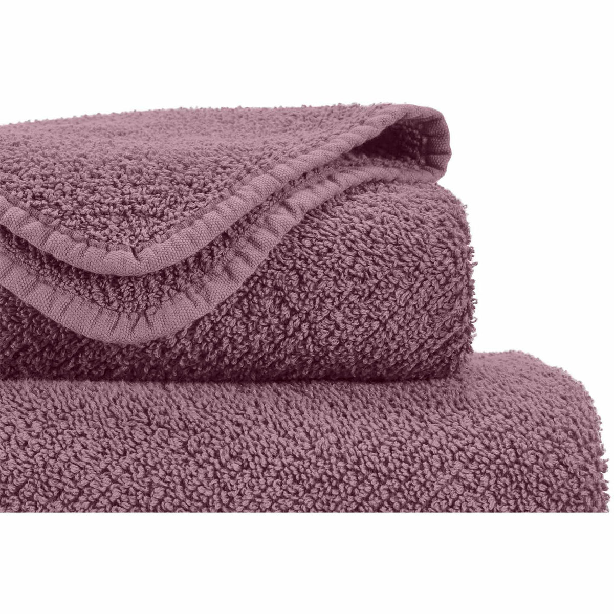 Abyss Twill Bath Towels Close Up Orchid Fine Linens 