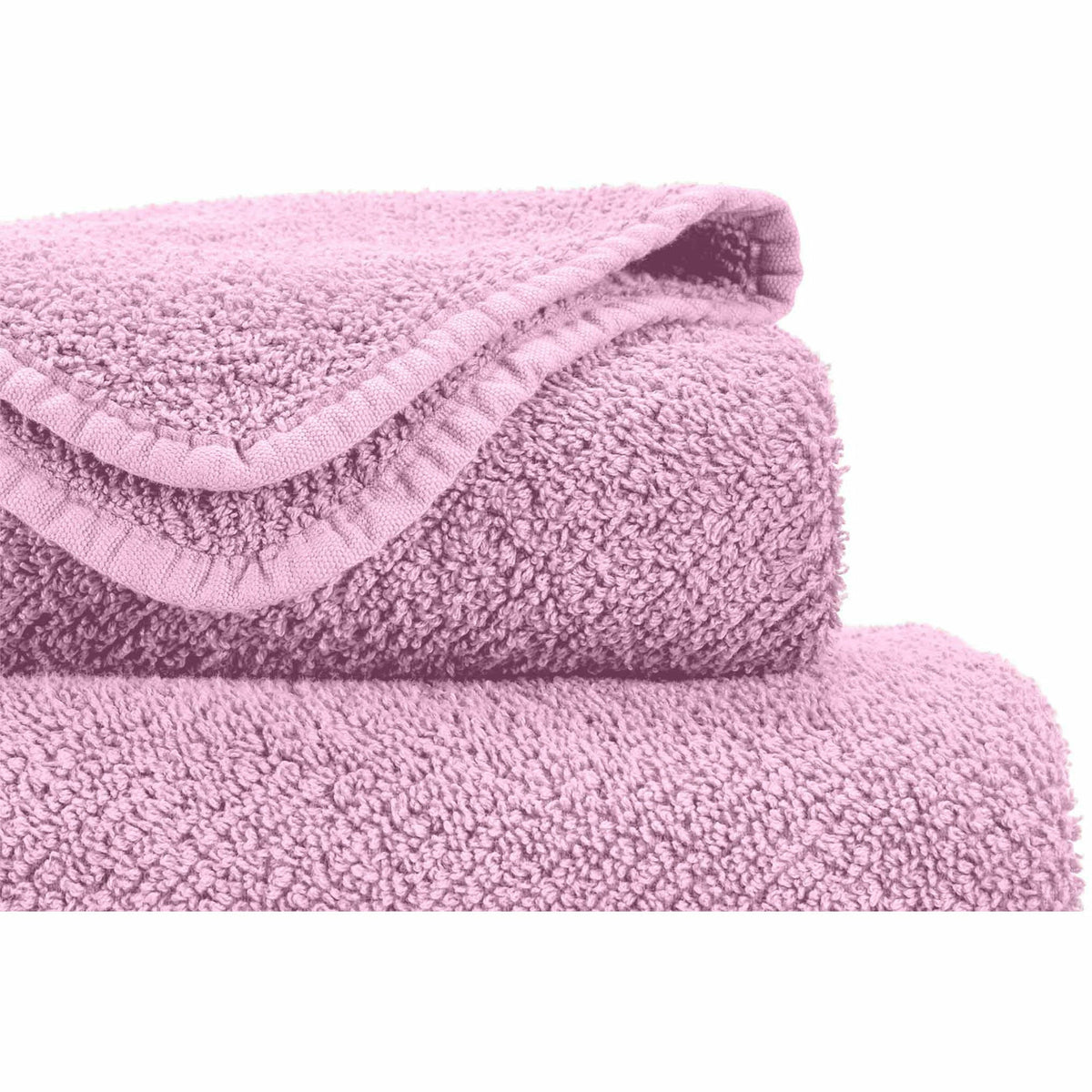 Abyss Twill Bath Towels Close Up Pink Lady Fine Linens 