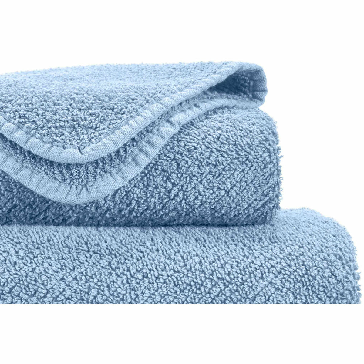 Abyss Twill Bath Towels Close Up Powder Blue Fine Linens