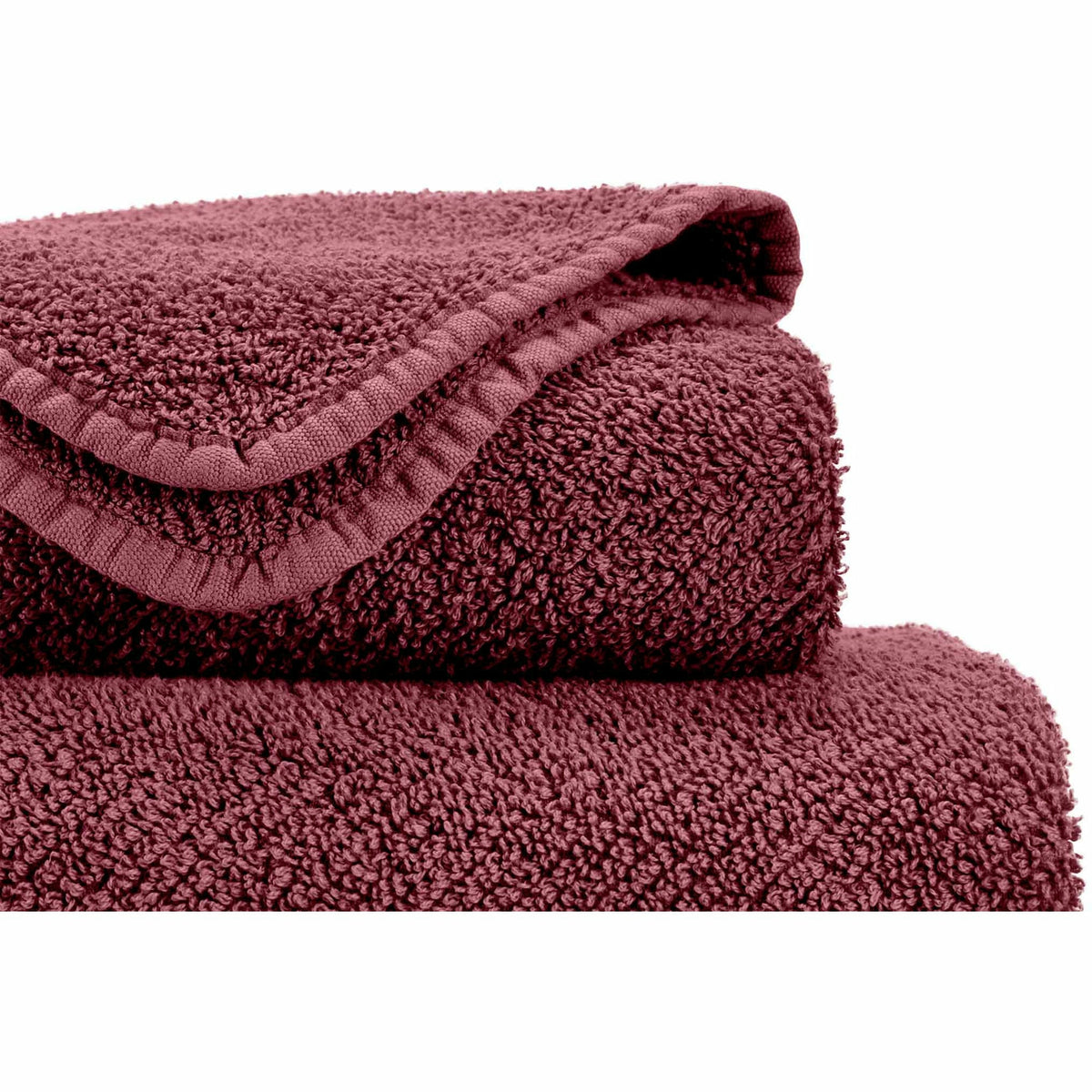 Abyss Twill Bath Towels Close Up Rosewood Fine Linens