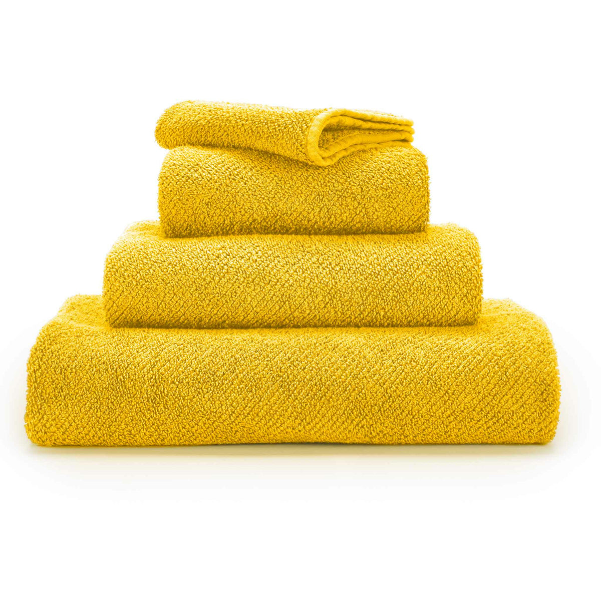 Abyss Twill Bath Towels Stack Banane (830) Fine Linens
