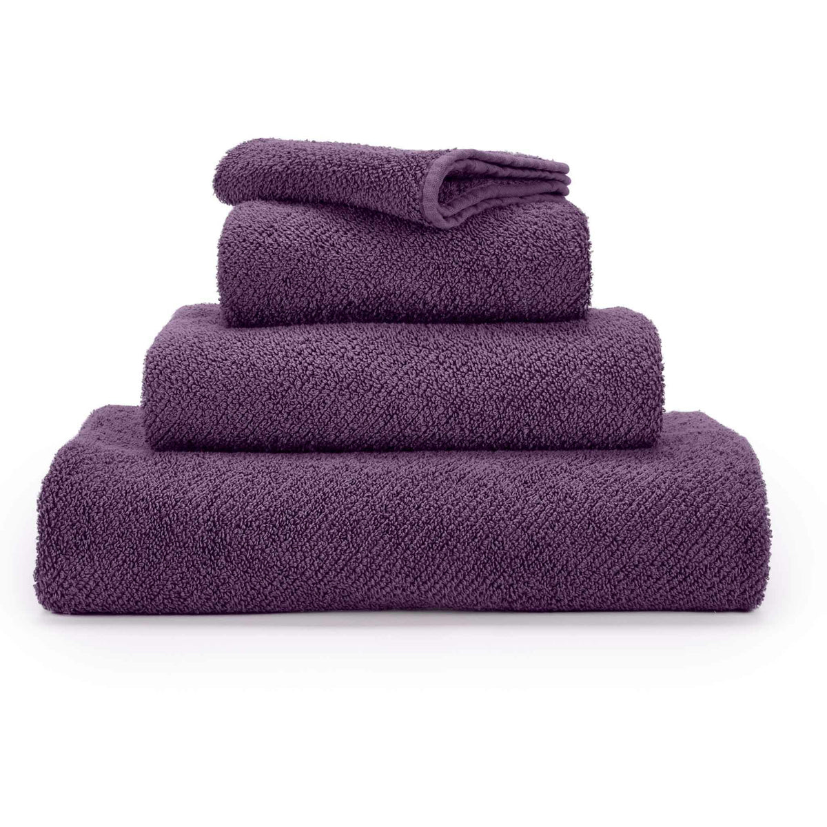 Abyss Twill Bath Towels Stack Figue (401) Fine Linens