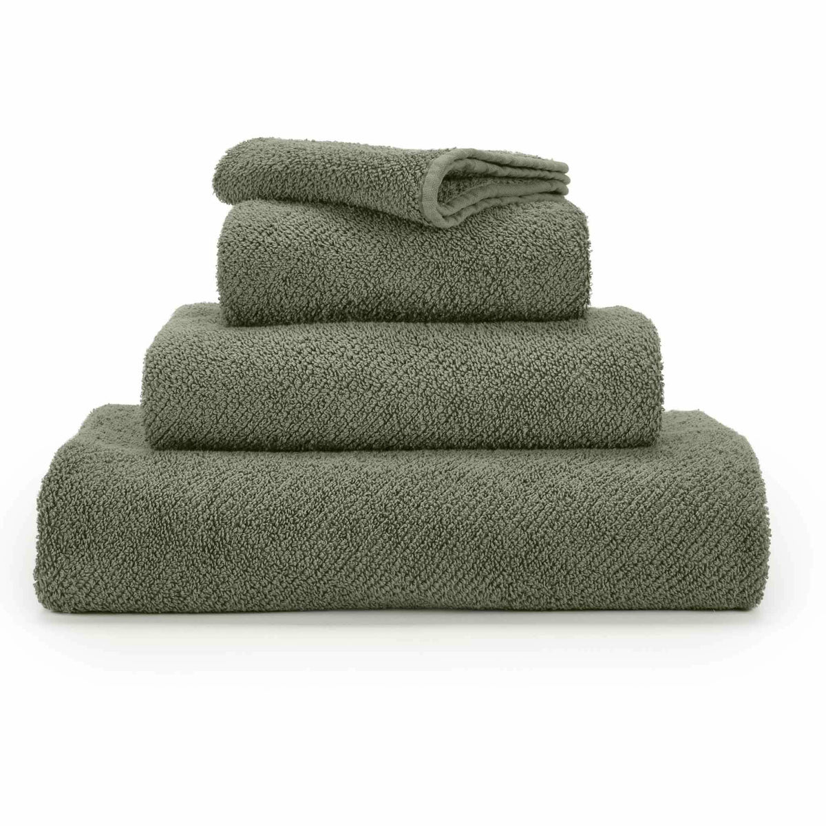 Abyss Twill Bath Towels Stack Laurel Fine Linens