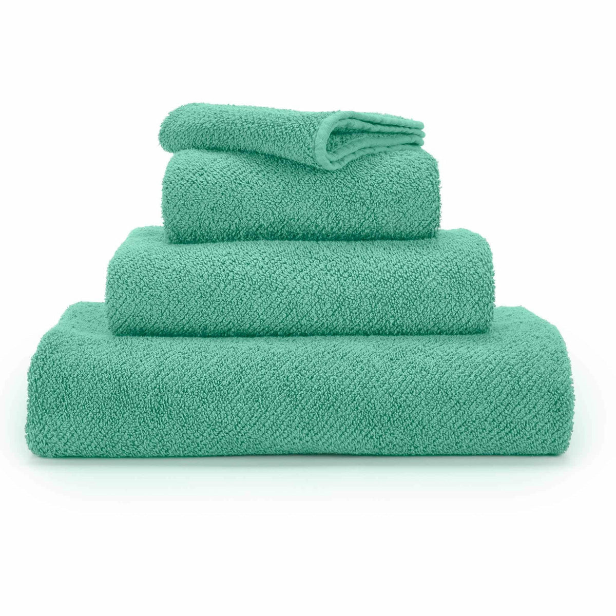Abyss Twill Bath Towels Stack Opal Fine Linens