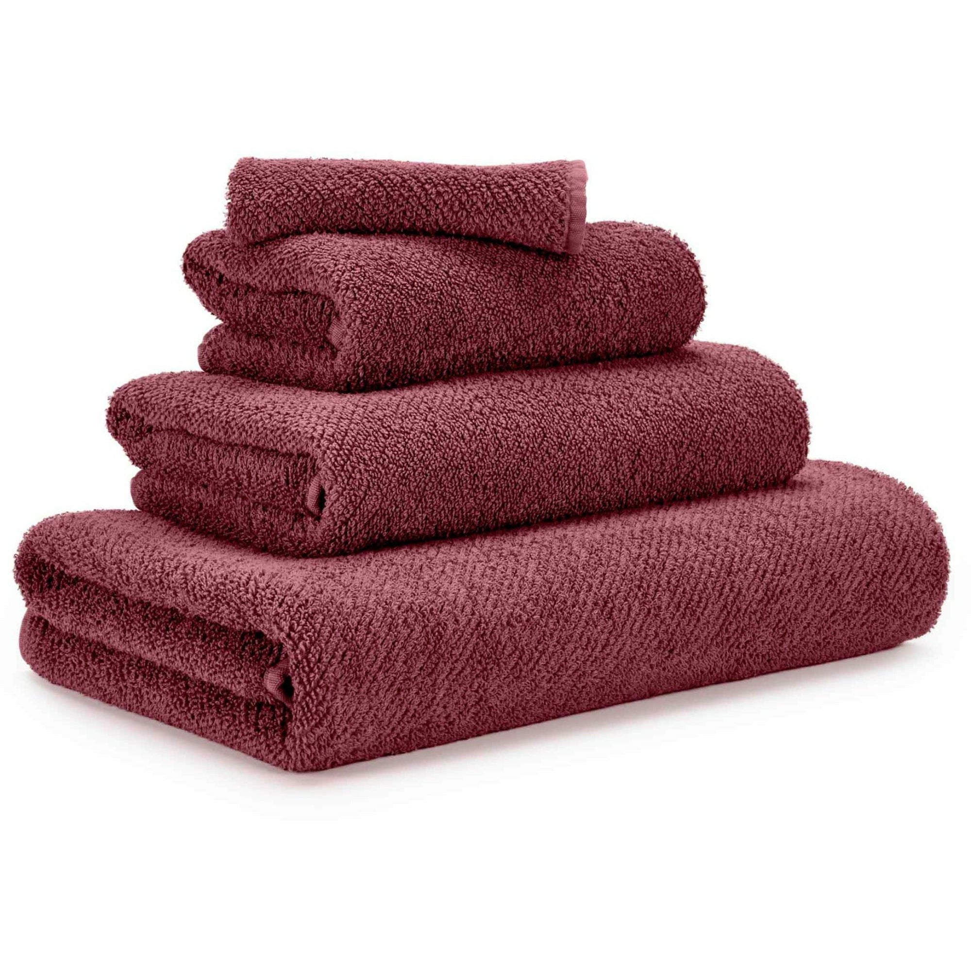 Abyss Twill Bath Towels Rosewood Fine Linens