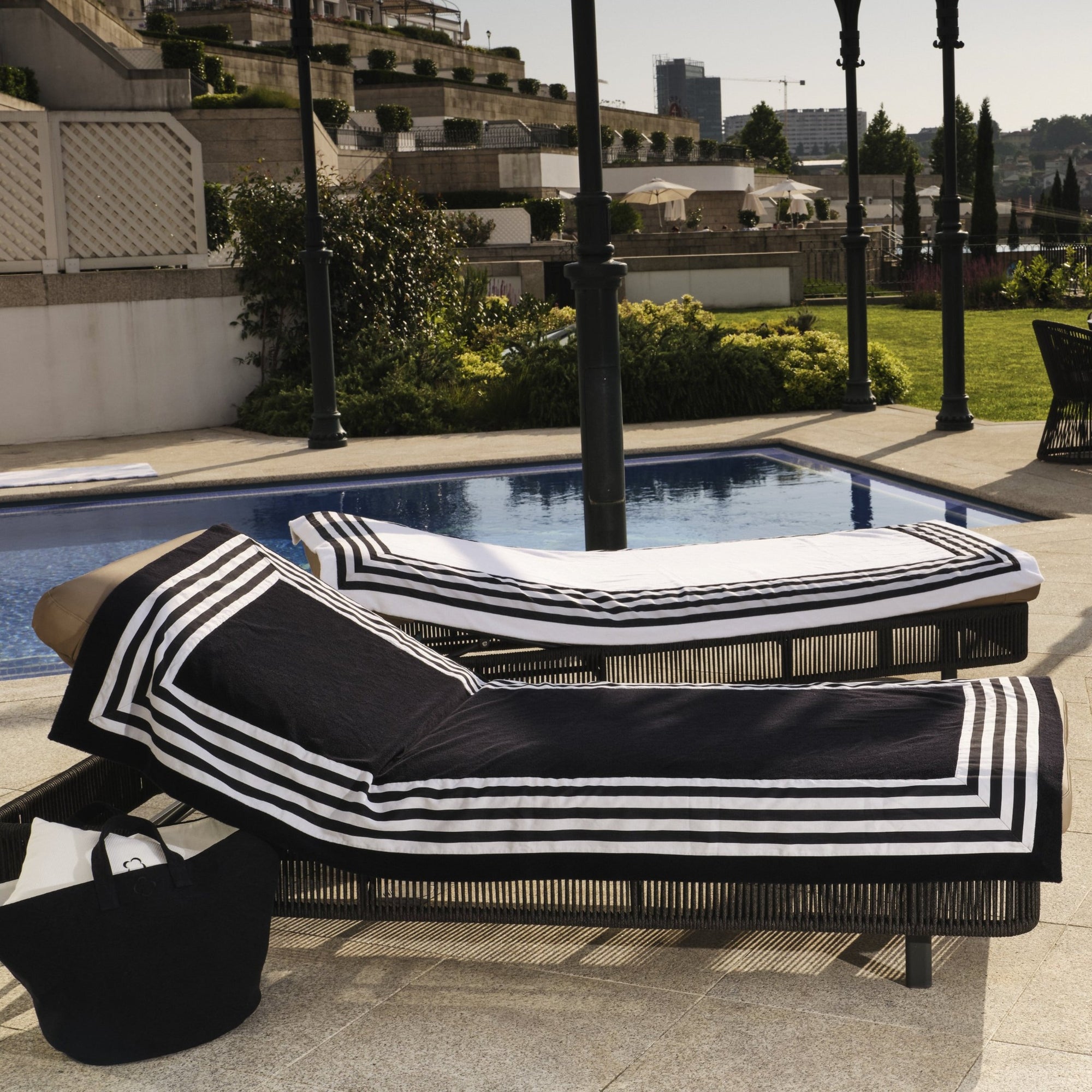 Abyss Cannes Beach Towels Main Black (990) Fine Linens