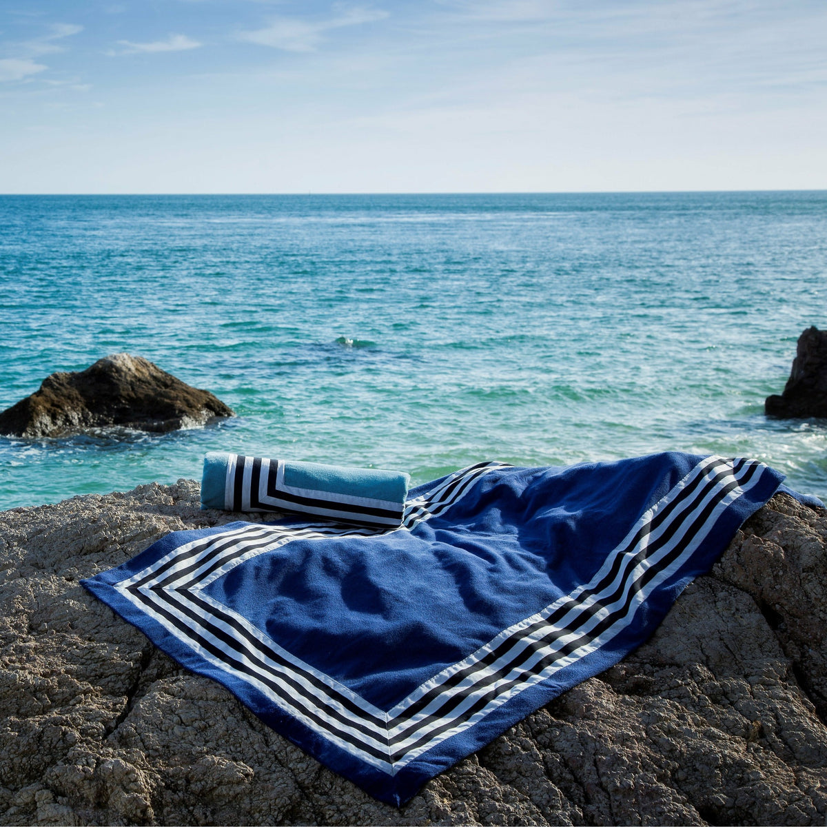 Abyss Cannes Beach Towels Main Cadette Blue Fine Linens