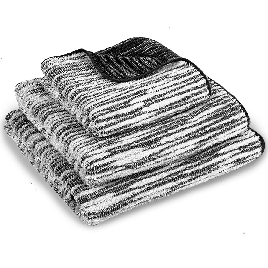 Black Striped Bath Towel, Black and White Striped Black Towels for