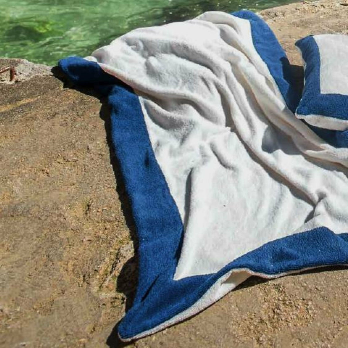 Abyss Portofino Beach Towels and Pillows Cadette Blue (332) Fine Linens