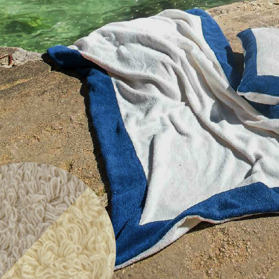 Abyss Portofino Beach Towels and Pillows On Rock Fine Linens