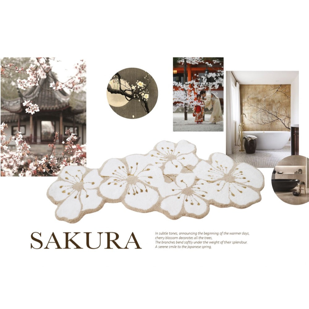 Abyss Habidecor Sakura Bath Rug Collage Fine Linens