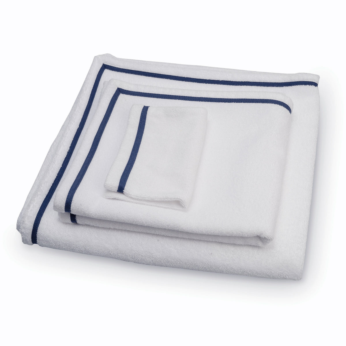 Abyss Saxo Bath Towel Folded Cadette Blue Fine Linens