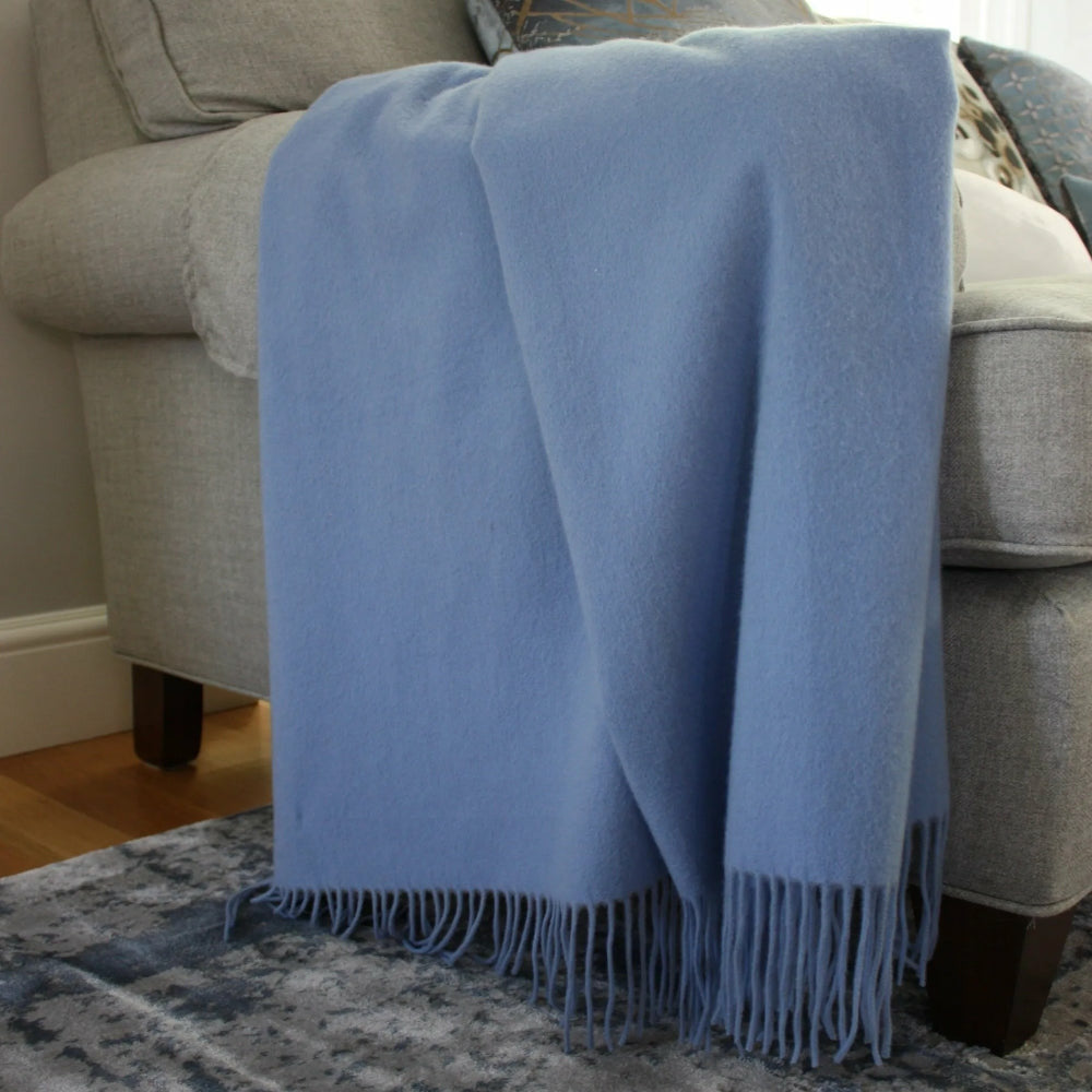 Alashan Classic Cashmere Blend Throw Ash Chair Fine Linens