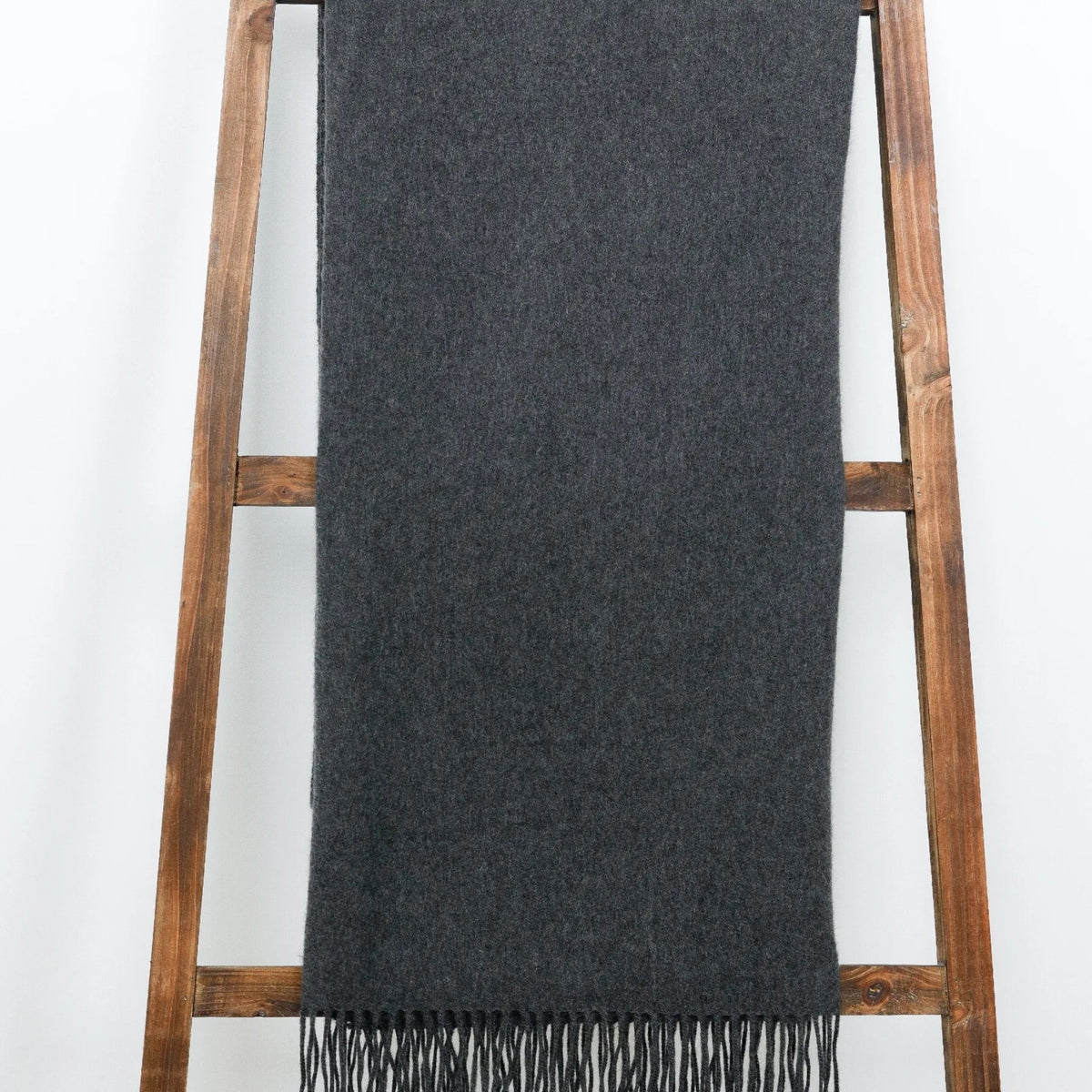 Alashan 100% Cashmere Plain Weave Essential Throw Charcoal Color