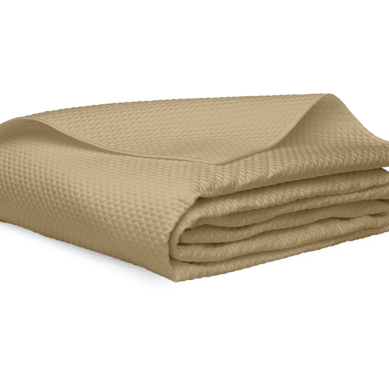 Matouk Alba Bedding Quilted Coverlet Champagne Fine Linens