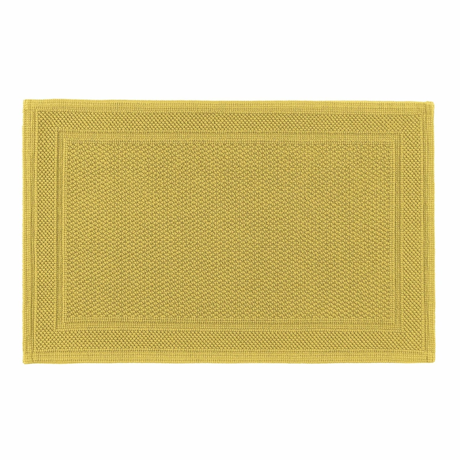 Graccioza Bee Waffle Woven Bath Mat Mustard Fine Linens