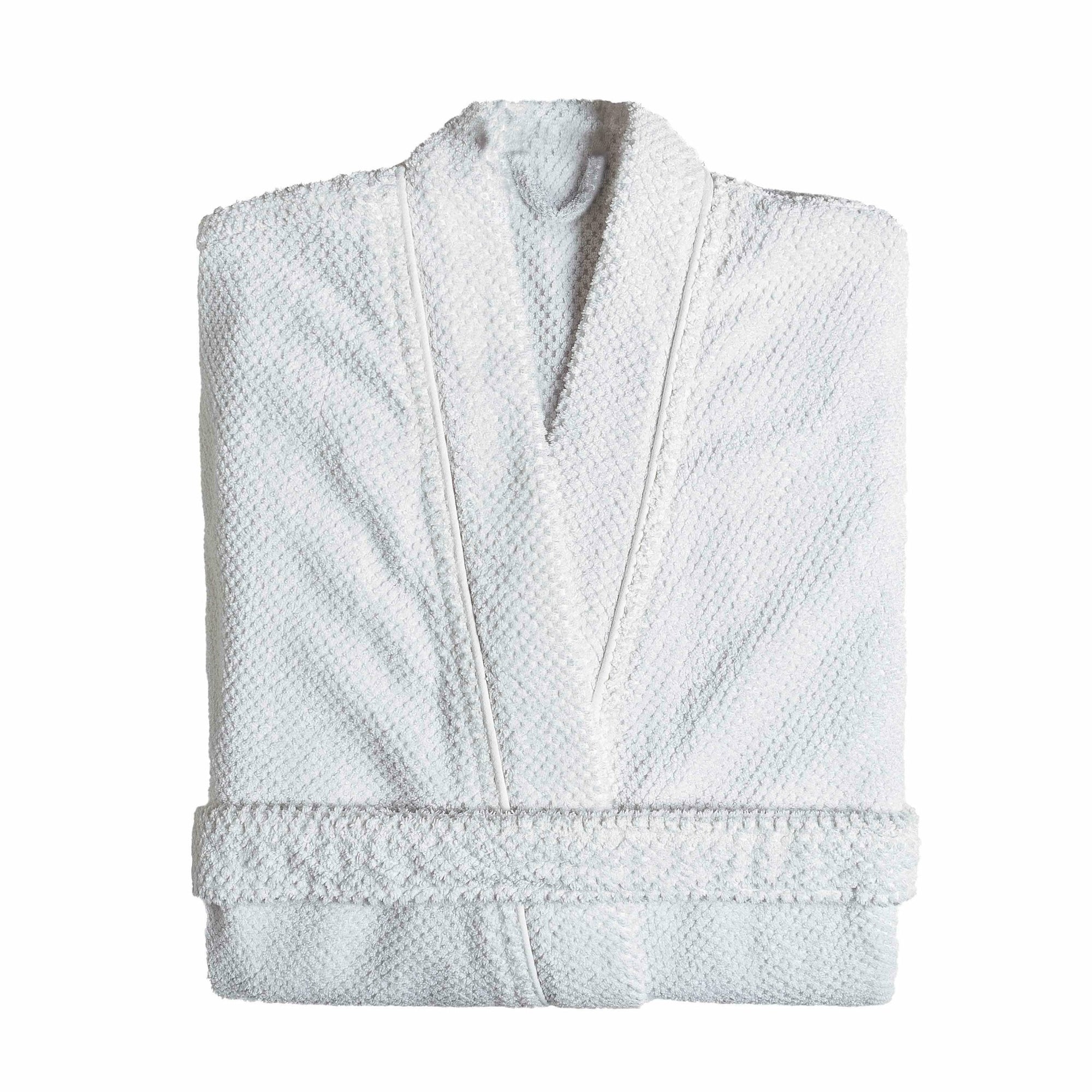 Graccioza Bee Waffle Kimono Robe White Fine Linens