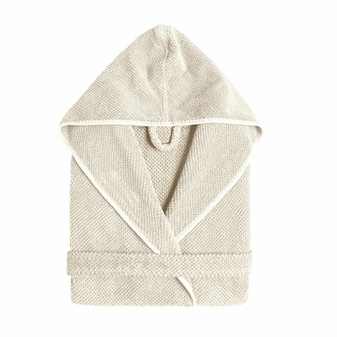 Graccioza Bee Waffle Hooded Robe - Natural featured image