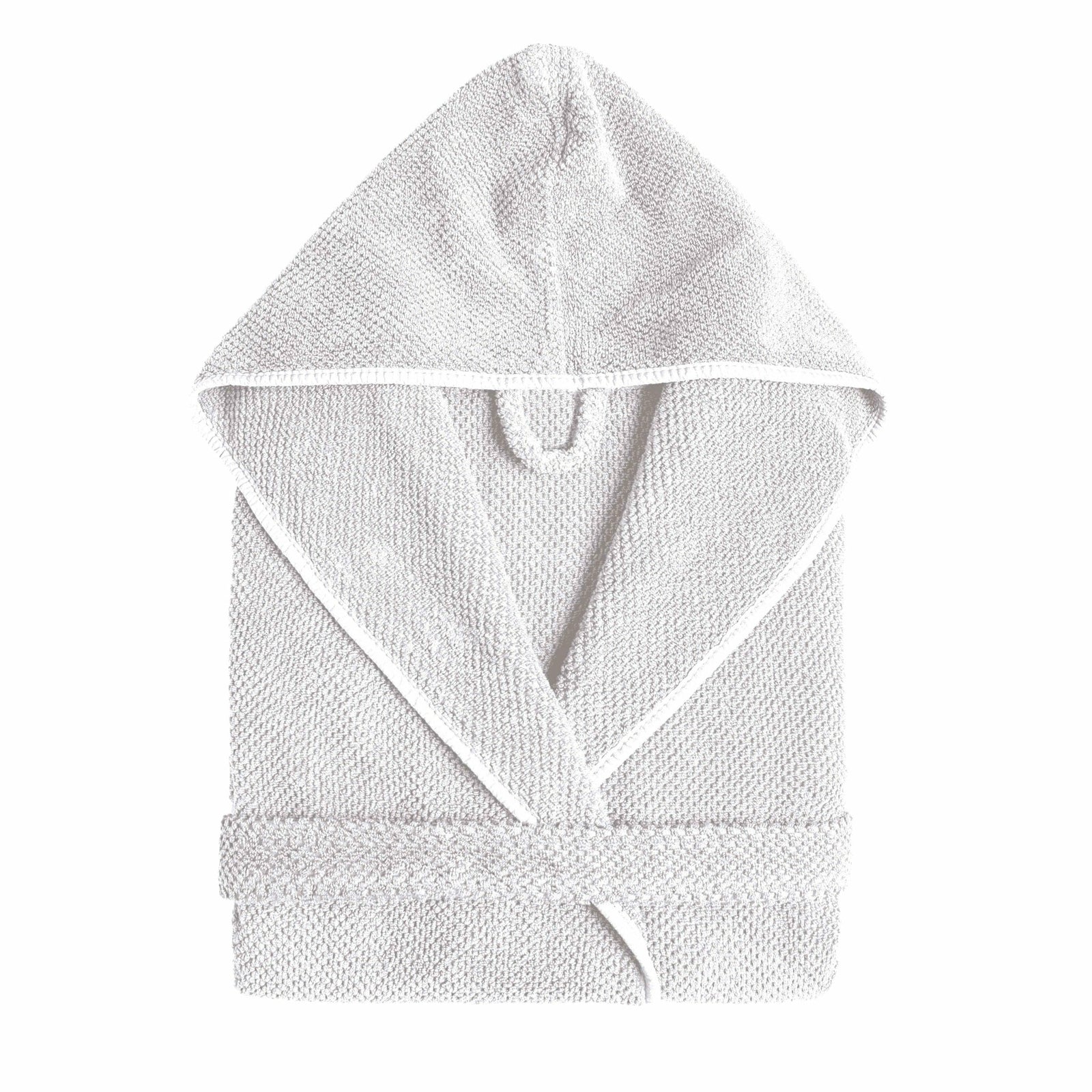 Graccioza Bee Waffle Hooded Robe White Fine Linens