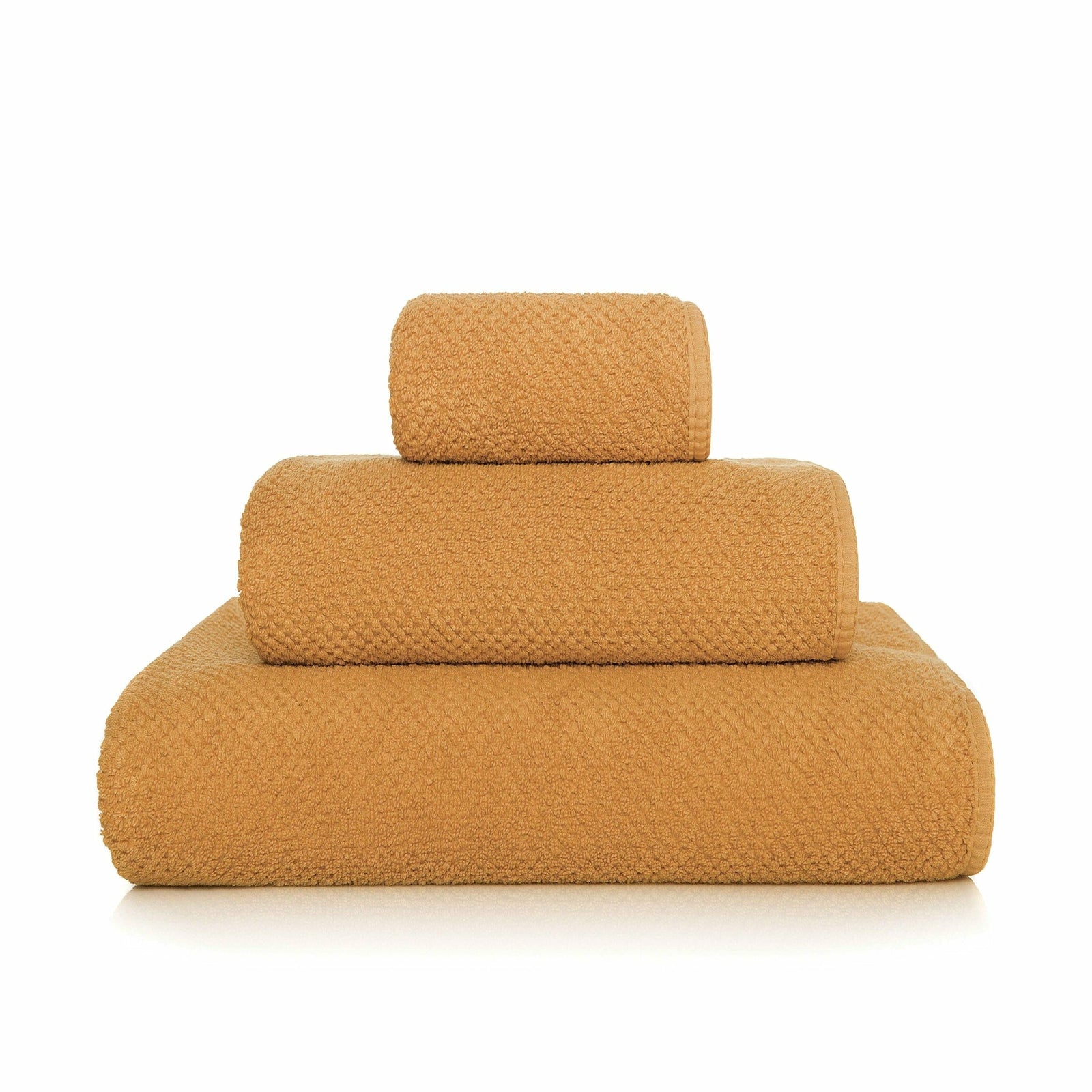 Graccioza Bee Waffle Towels Camel Fine Linens