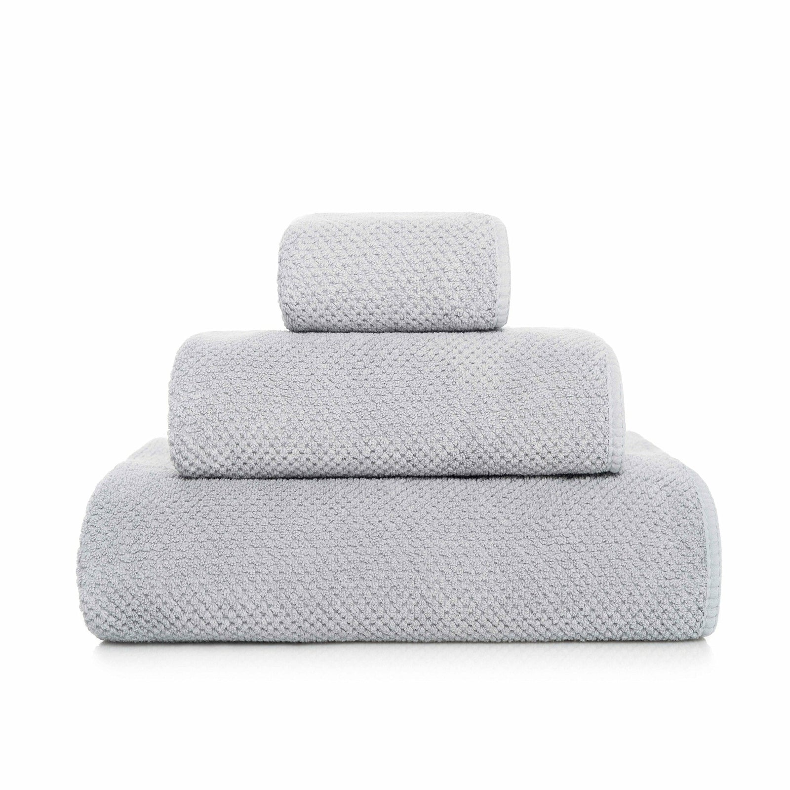 Graccioza Bee Waffle Towels Silver Fine Linens