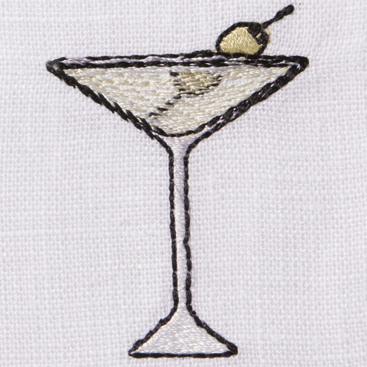 Sferra Bevande Embroidered Cocktail Napkins Swatch 4 Fine Linens