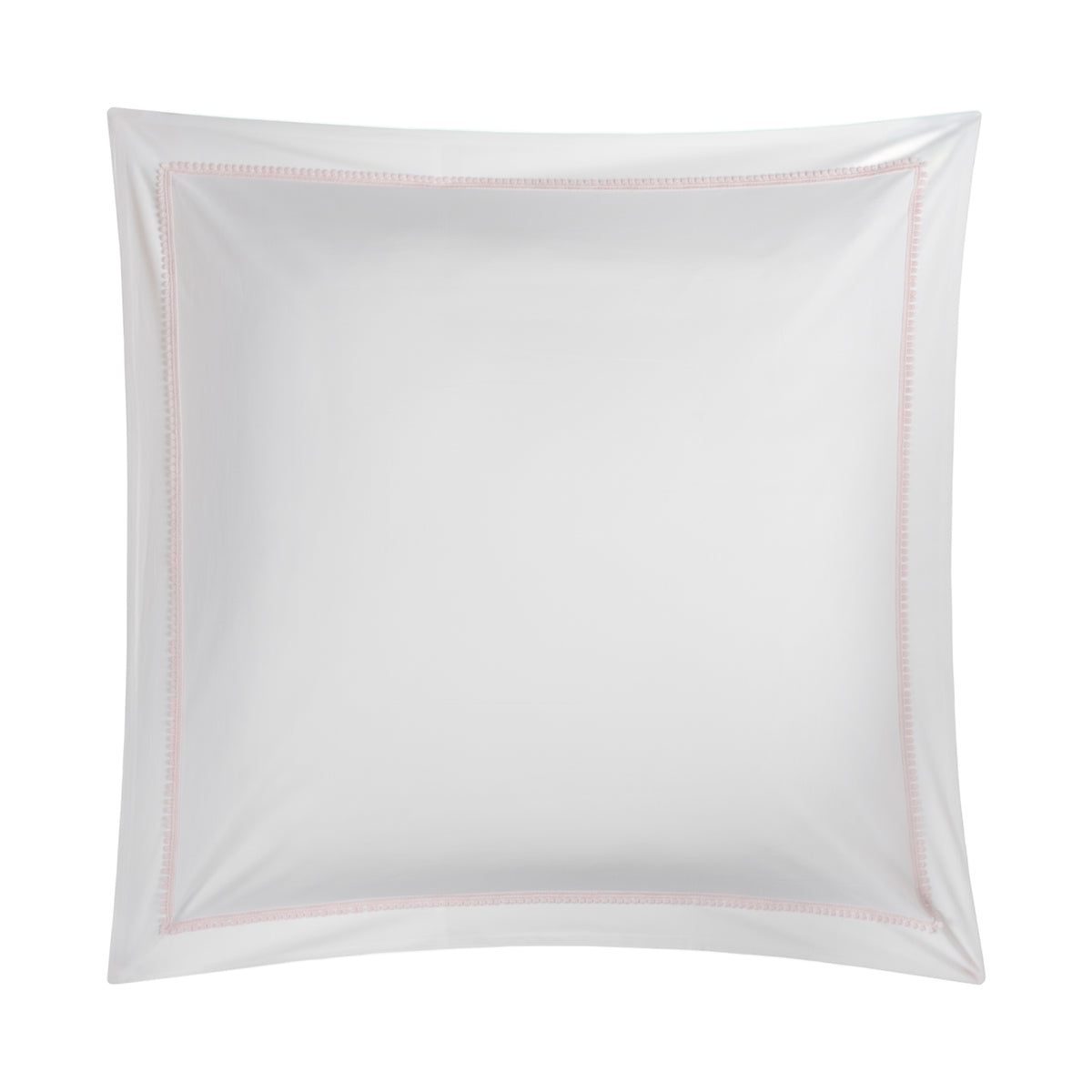 BOVI Bitsy Dots Luxury Bedding Euro Sham White/Light Pink Fine Linens