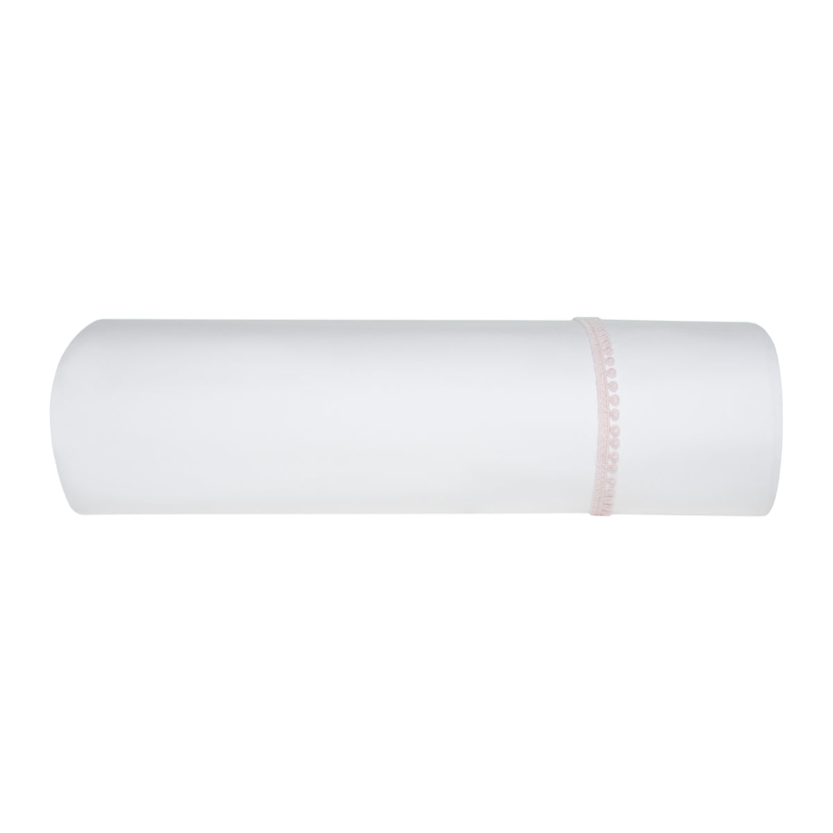 BOVI Bitsy Dots Luxury Bedding Flat Sheet White/Light Pink Fine Linens