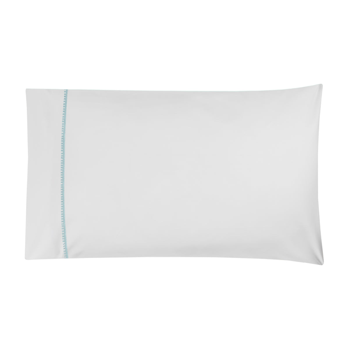BOVI Bitsy Dots Luxury Bedding Pillowcase White/Aqua Fine Linens