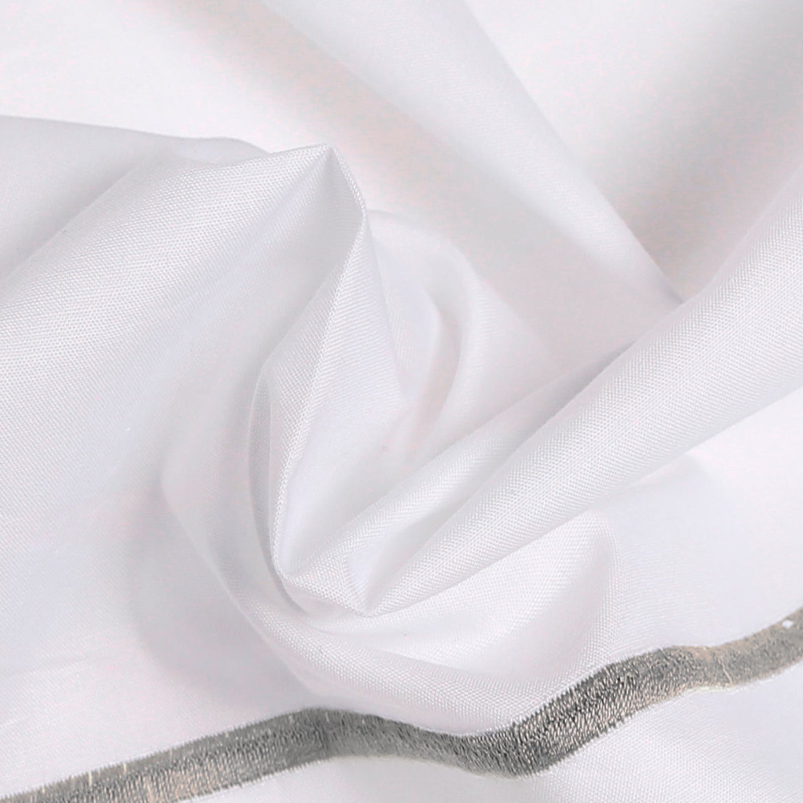 Closeup of BOVI Classic Hotel Bedding White/Grey Fine Linens