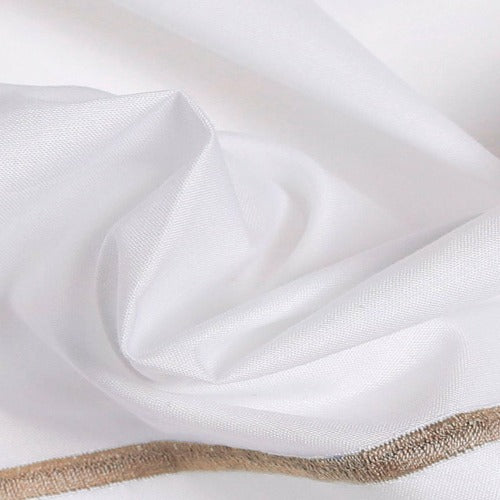 BOVI Classic Hotel Bedding Main White/Taupe Fine Linens