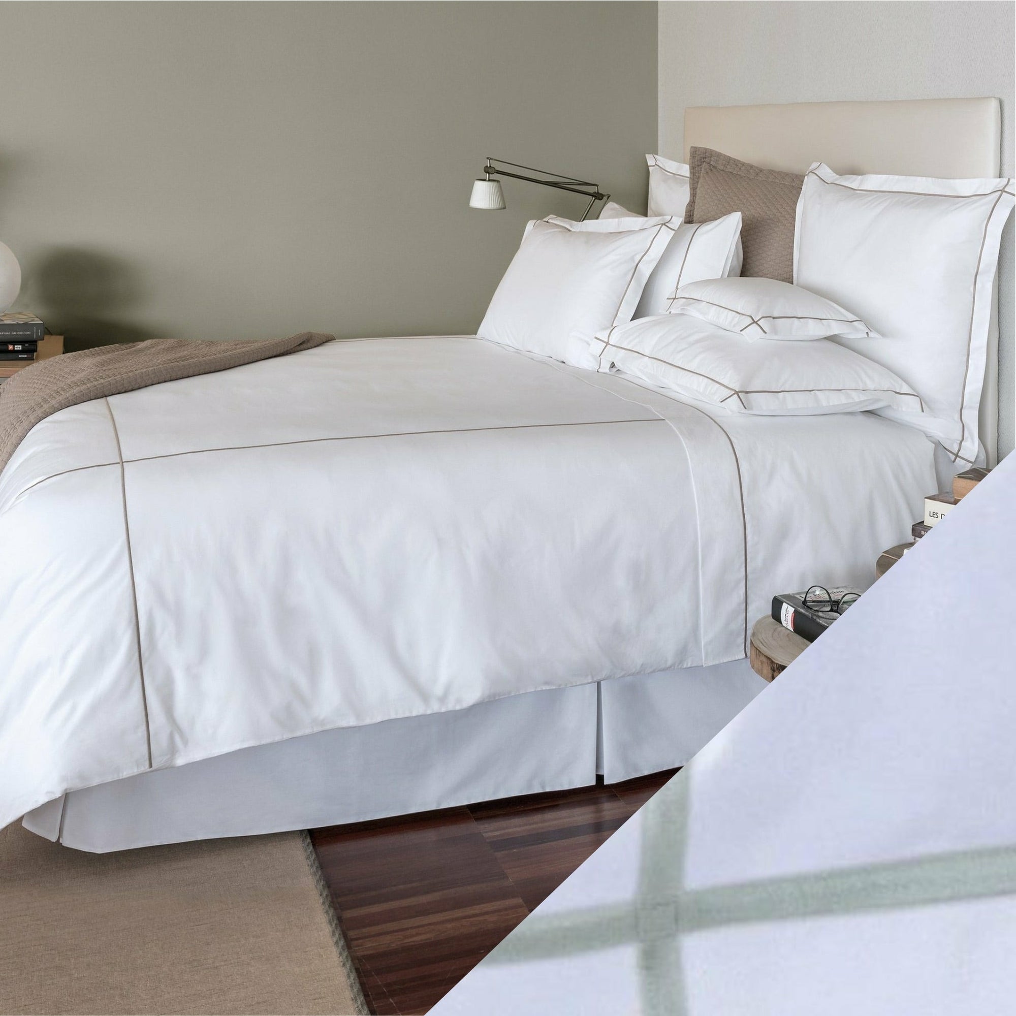 BOVI Classic Hotel Bedding Main White/Dove Fine Linens