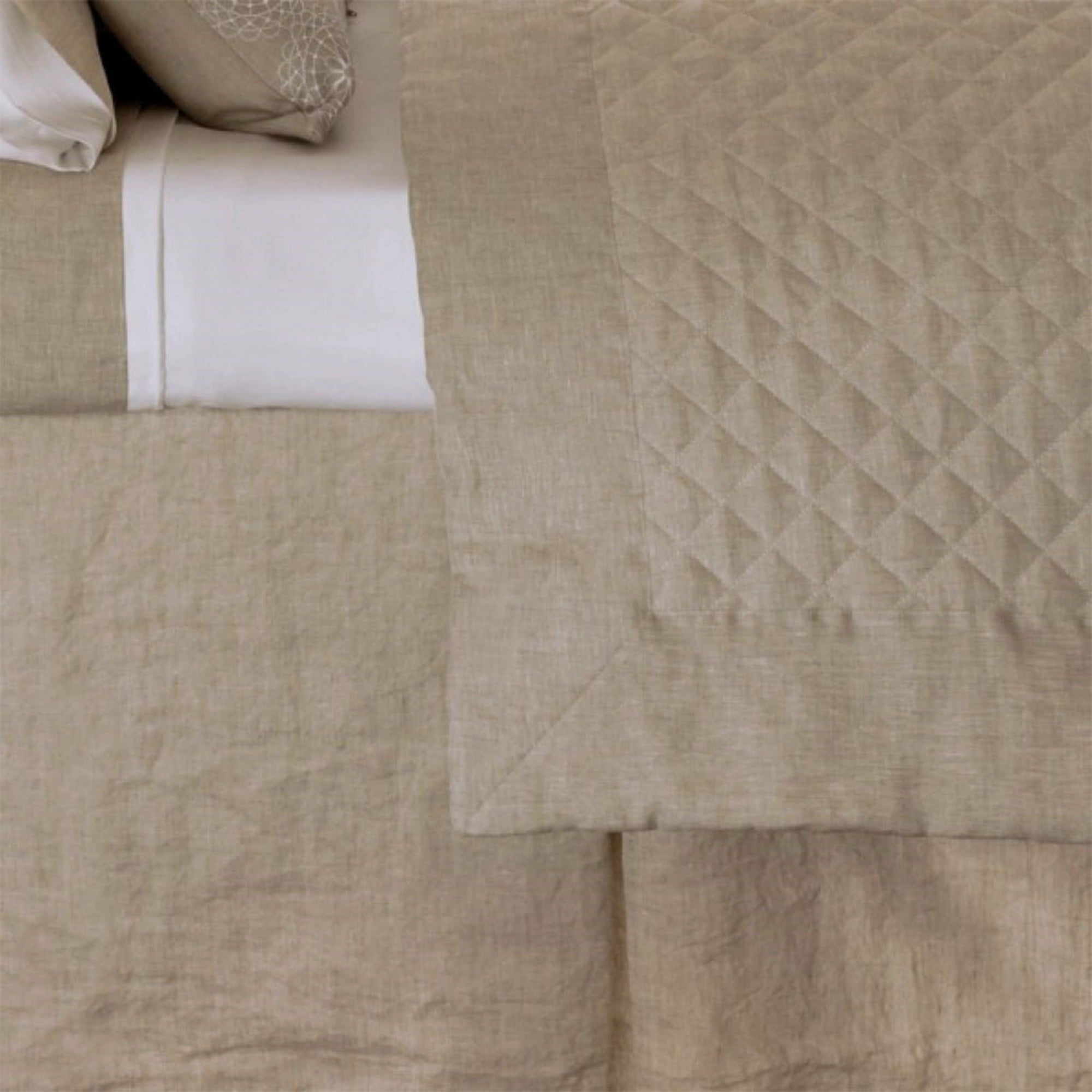 BOVI Hudson Linen Bed Skirt Flax Fine Linens