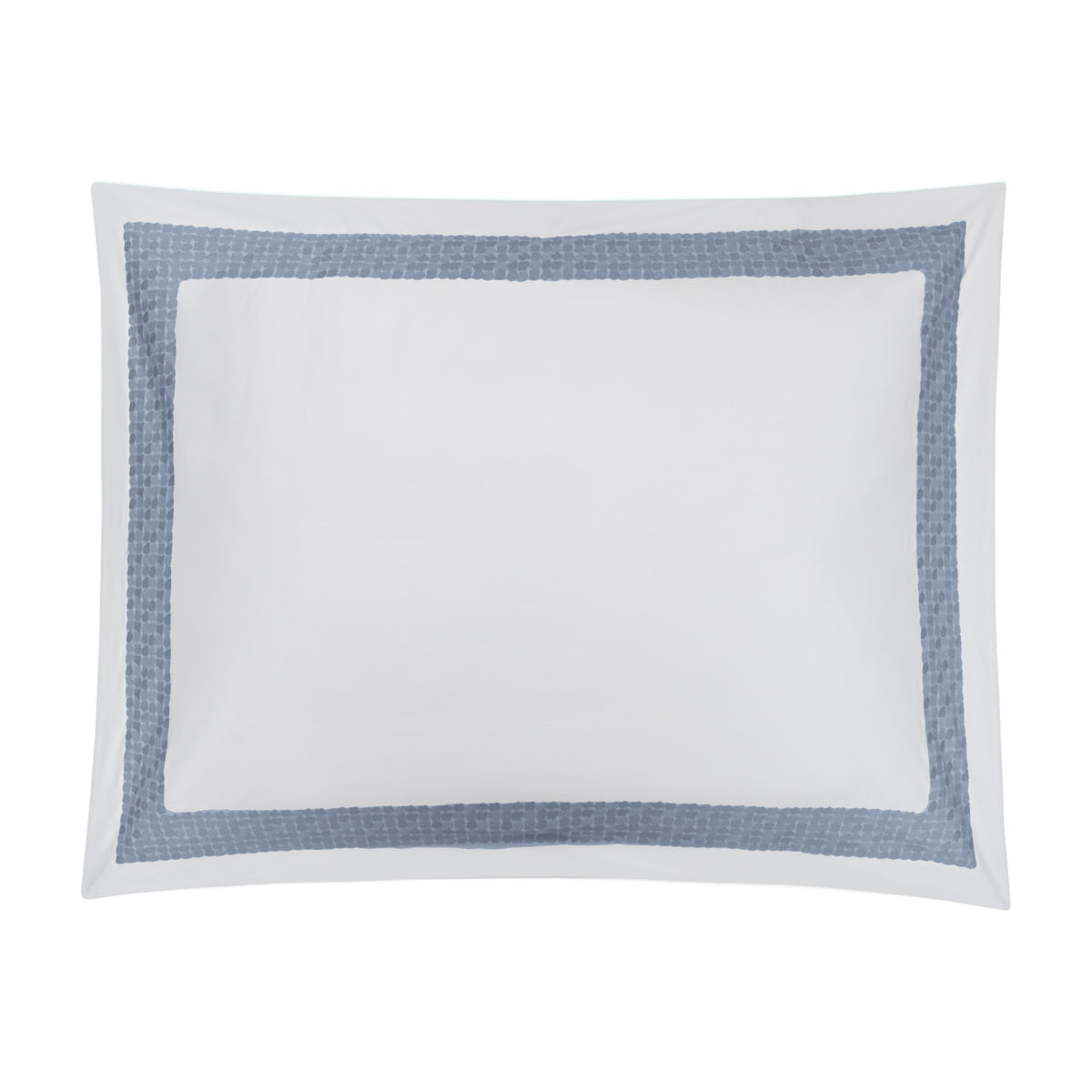 BOVI Lagos Bedding Collection Standard Sham White/Blue Fine Linens