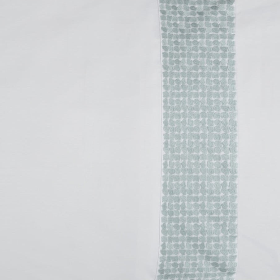 BOVI Lagos Bedding Collection Main White/Aqua Fine Linens