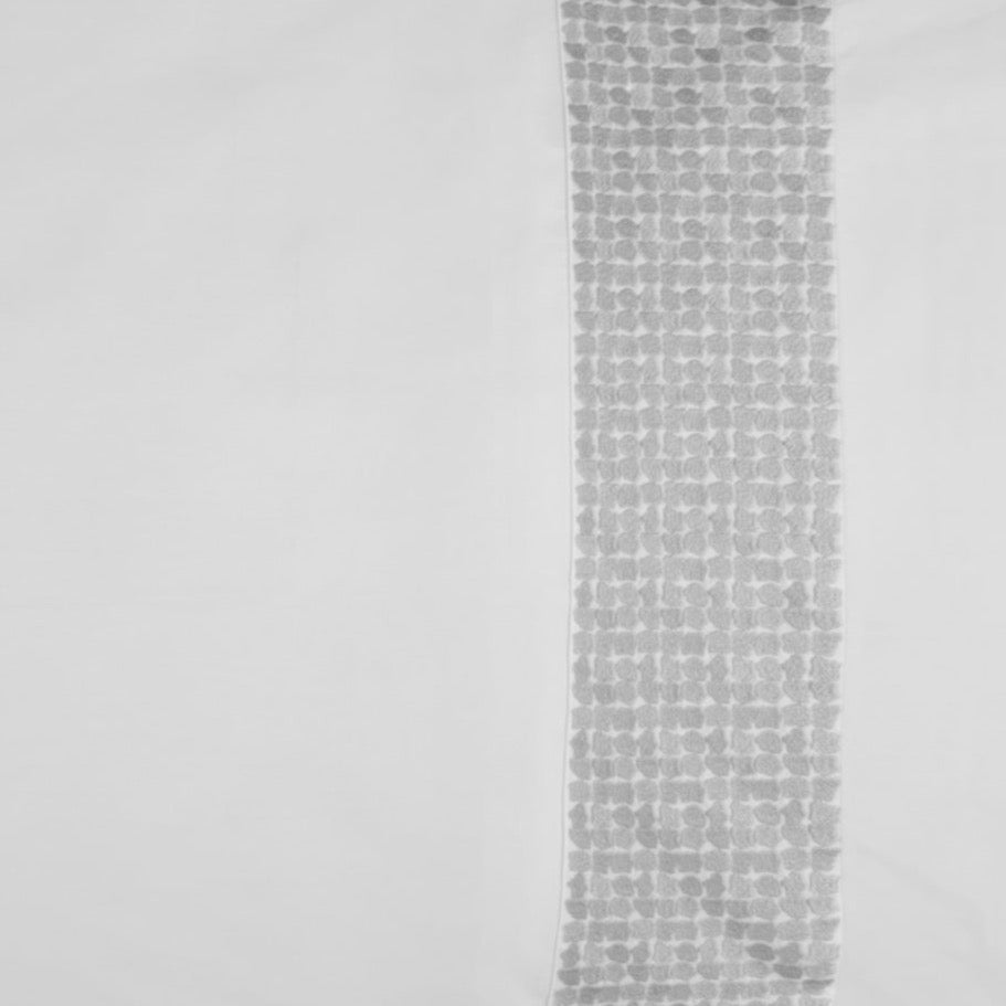 BOVI Lagos Bedding Collection Swatch White/Grey Fine Linens