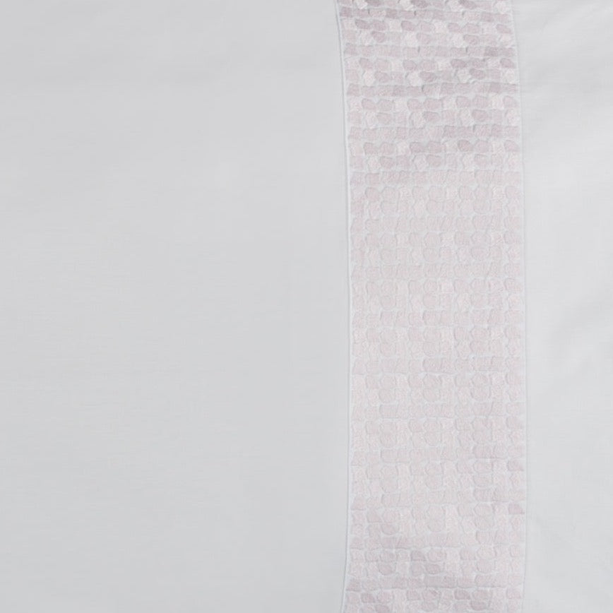 BOVI Lagos Bedding Collection Main White/Light Pink Fine Linens
