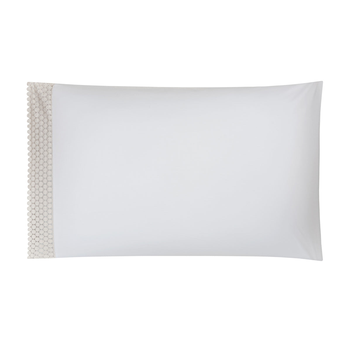 BOVI Magnolia Bedding Collection Pillowcase White/Flax Fine Linens
