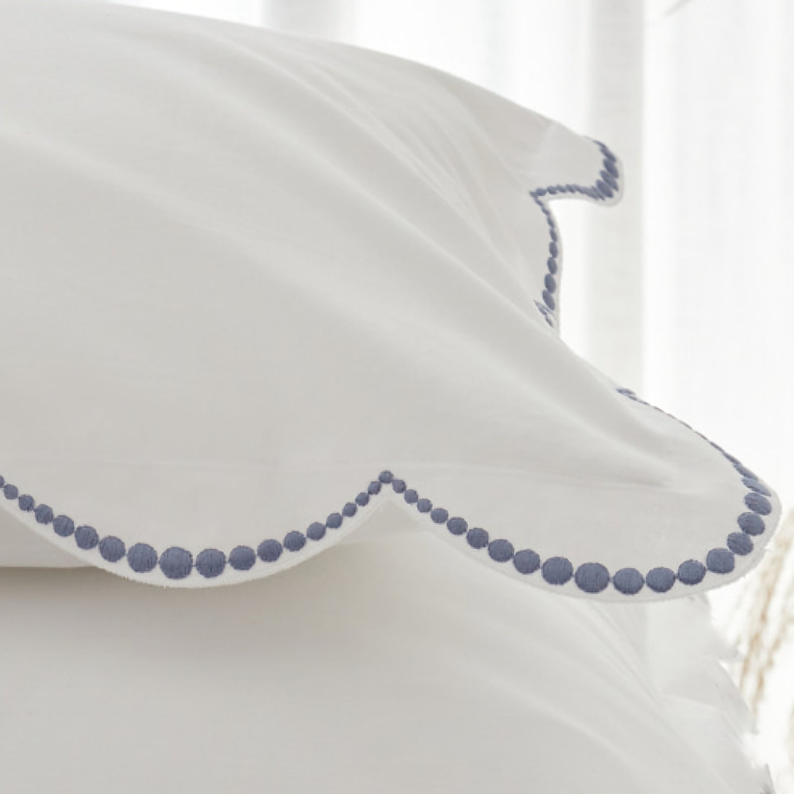 Stack of BOVI Nazare Bedding Shams in all colors