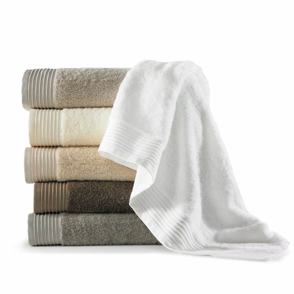 Peacock Alley Bamboo Bath Towels Stack Fine Linens