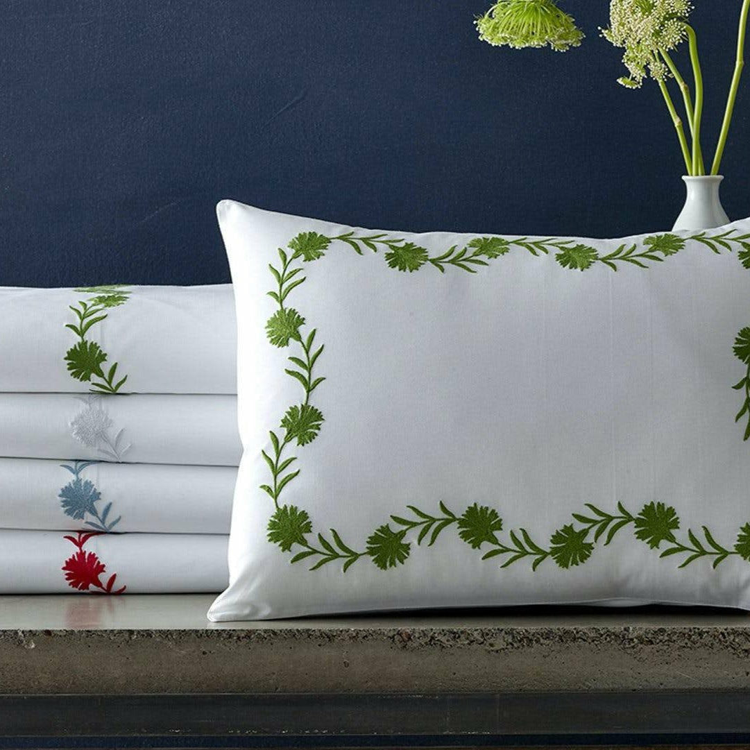 Matouk Daphne Bedding Collection Stack Sham Silver Fine Linens