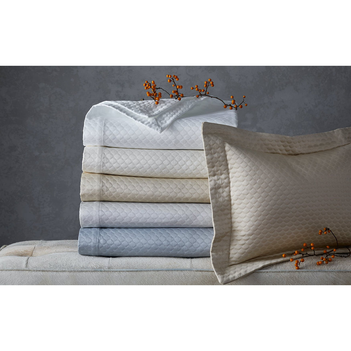 Matouk Bedding Style Pearl Stack Colors Fine Linens