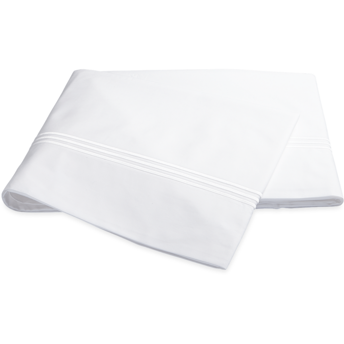Matouk Bel Tempo Bedding Flat Sheet White Fine Linens