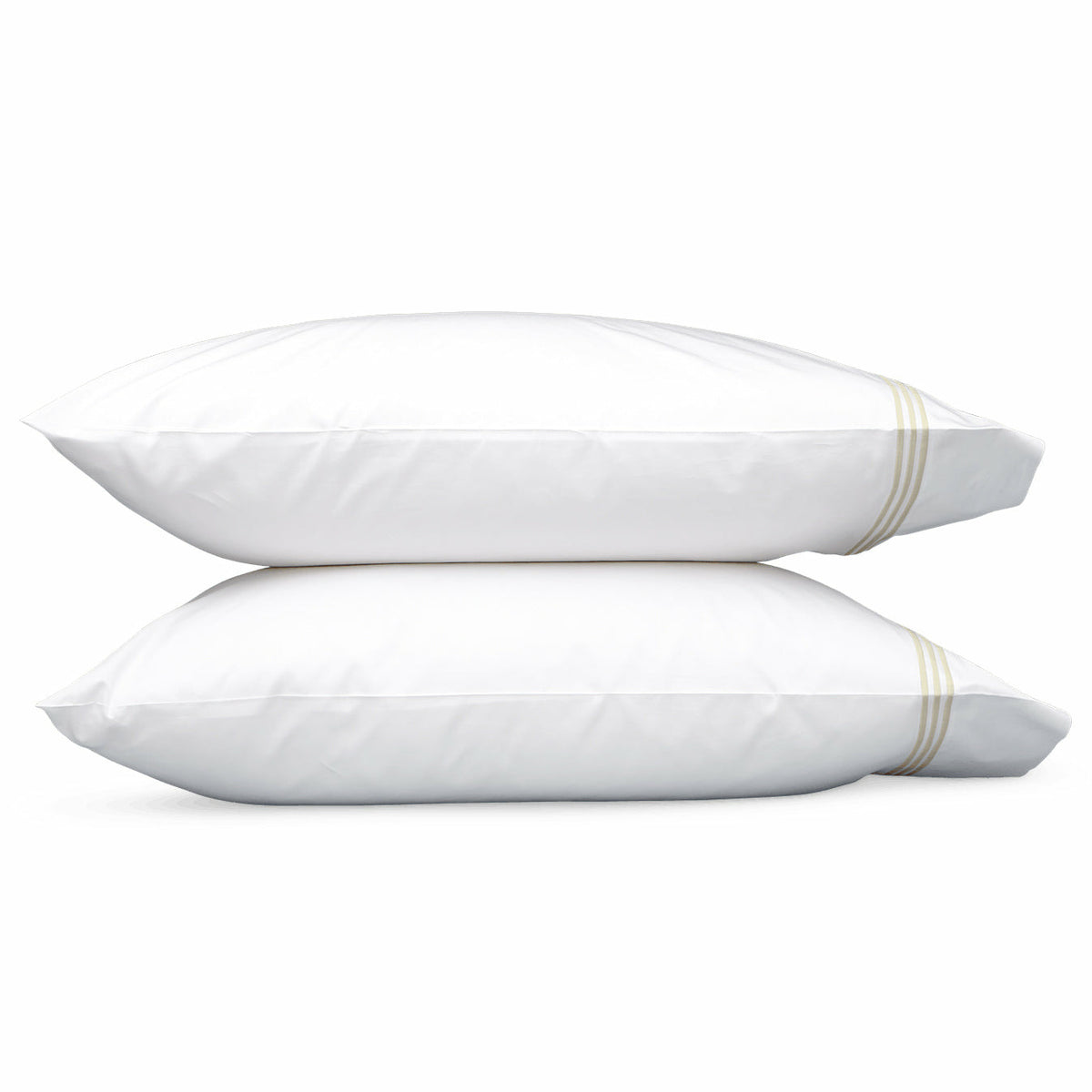 Matouk Bel Tempo Bedding Pillowcases Almond Fine Linens